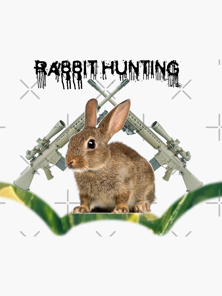 "rabbit hunting " Sticker for Sale by dogarstudio Redbubble