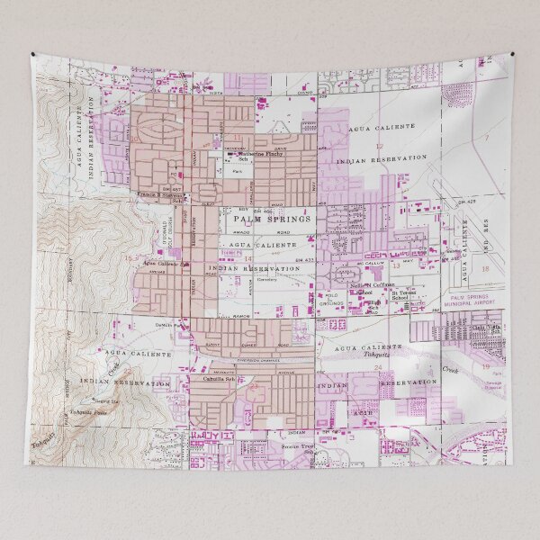Item preview, Vintage Map of Palm Springs California (1957) 2 designed and sold by BravuraMedia.