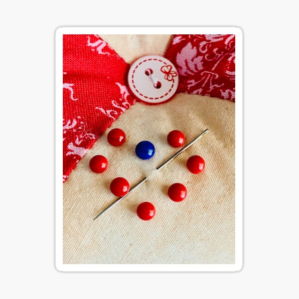 "Heart of pins pierced by a needle like an arrow 1" Sticker for Sale by