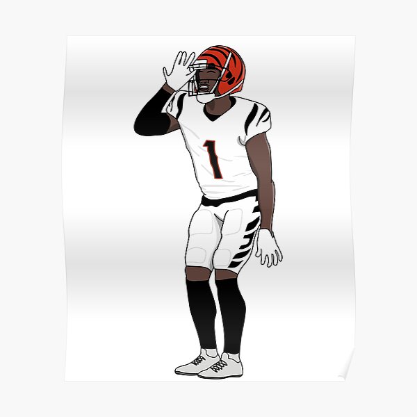 Ja'Marr Chase poster watercolor, Cincinnati Bengals Super Bowl, Ja'Mar –  Capital Canvas Prints