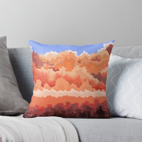 Item preview, Red City Skyline Pixel Art designed and sold by yketen.