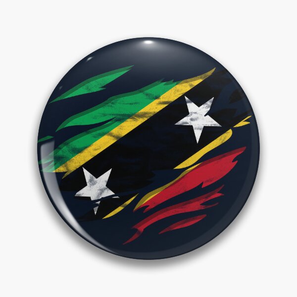 Item preview, Ripped Rip Open Saint Kitts _ Nevis Flag Palm designed and sold by rafaeltto.