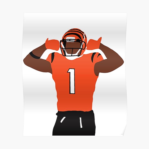 Ja'Marr Chase poster watercolor, Cincinnati Bengals Super Bowl, Ja'Mar –  Capital Canvas Prints