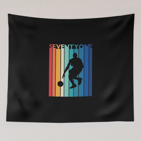 Item preview, 71st Birthday Gift Vintage Basketball Shirt For 71 Year Old Sticker designed and sold by avickieww80.