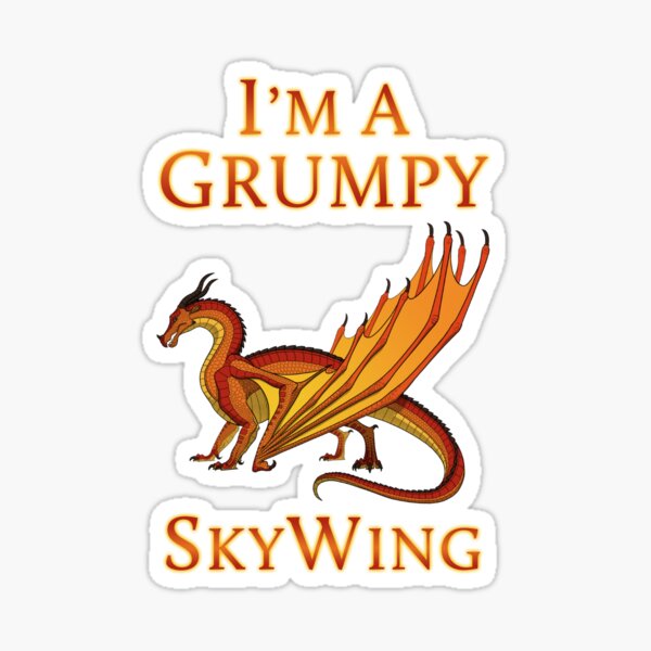 Vista previa del artículo con la obra «Soy un Gruñón SkyWing», diseñado y vendido por VibrantEchoes.