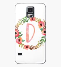 Pink Floral D Case/Skin for Samsung Galaxy
