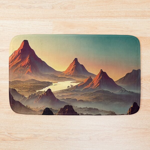 Item preview, Beautiful Mountain Range , river designed and sold by PeanutArtCorner.