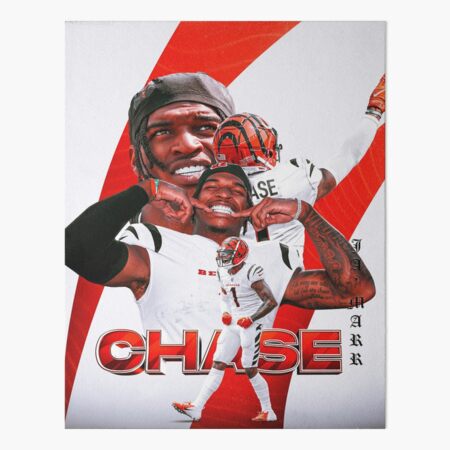 Ja'Marr Chase poster watercolor, Cincinnati Bengals Super Bowl, Ja