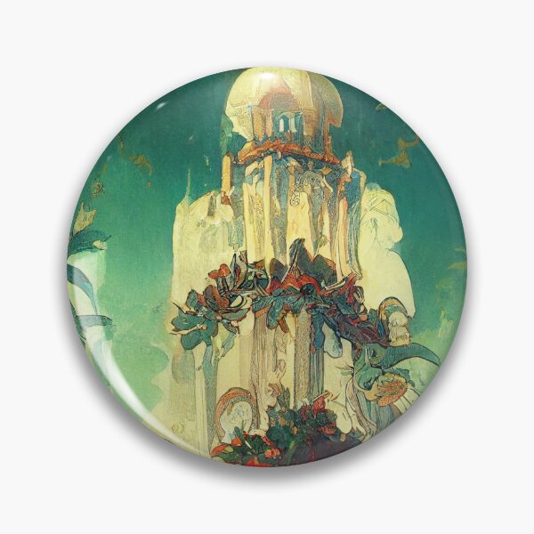 Item preview, Hanging Gardens of Babylon Behind Bustling Market designed and sold by StudioVuoma.