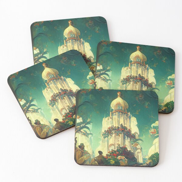 Item preview, Hanging Gardens of Babylon Behind Bustling Market designed and sold by StudioVuoma.