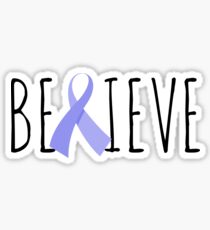 Believe – Periwinkle Ribbon Sticker