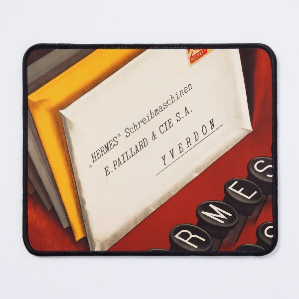 Item preview, HERMES Schreibmaschinen Typewriters 1938 Vintage Swiss Advertisement Poster designed and sold by retroposters.