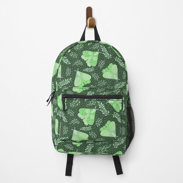 Item preview, Folk Art Moth in Green designed and sold by MarcyBrennanArt.