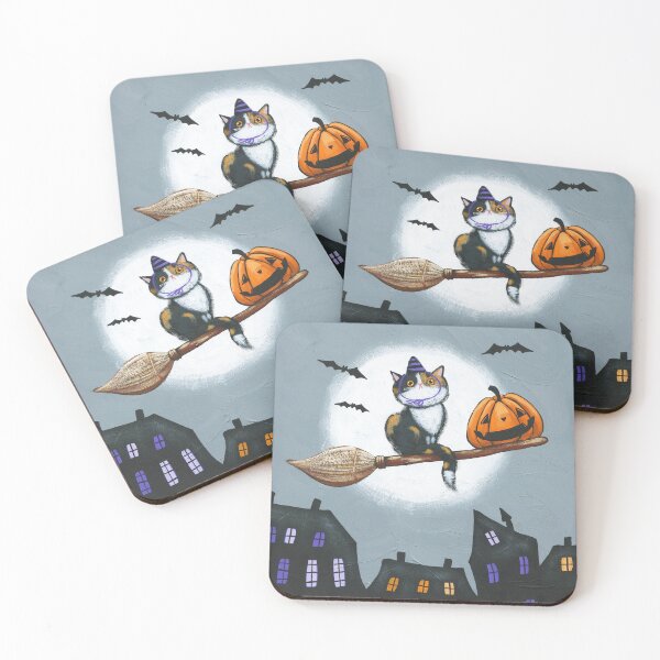 Item preview, Fuzzy Calico Witch designed and sold by KilkennyCat Art.