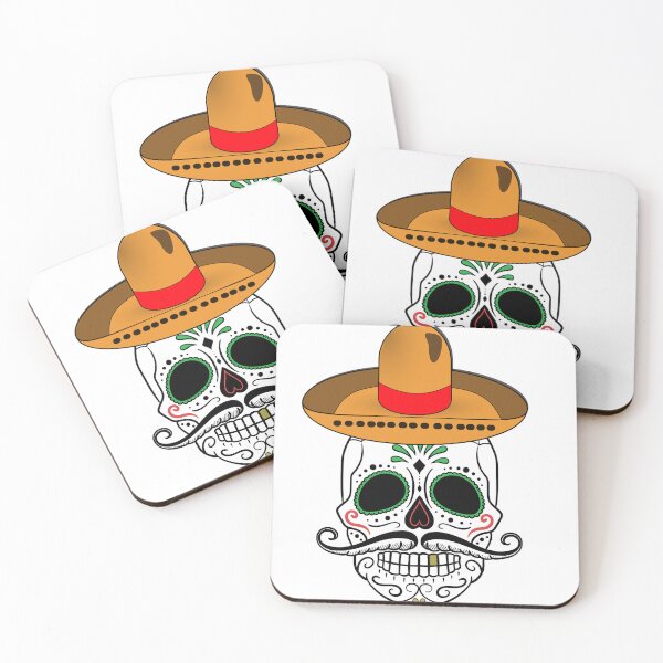 Item preview, Mexican skeleton wearing hat designed and sold by Chouchi-chouchi.
