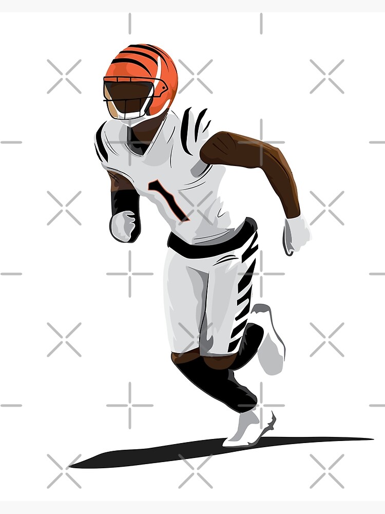 Ja'Marr Chase poster watercolor, Cincinnati Bengals Super Bowl, Ja'Mar –  Capital Canvas Prints