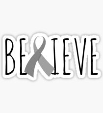 Believe – Silver Ribbon Sticker