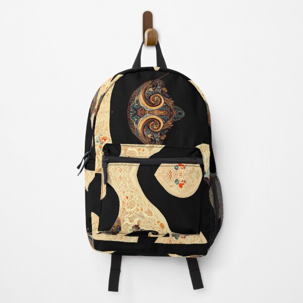 Item preview, Fractal Amber Ivory Orange Rust on Black designed and sold by MysticAlgorithm.