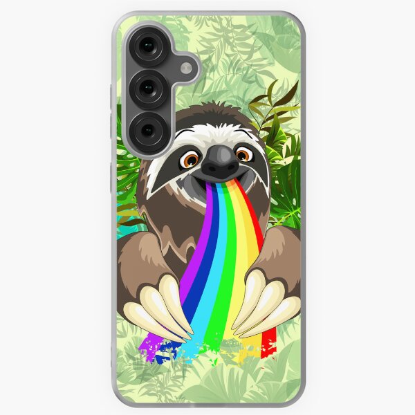 Sloth Spitting Rainbow Colors Samsung Galaxy Soft Case