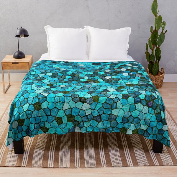 Item preview, Hexagon Tile Mosaic Pattern Turquoise designed and sold by worldways.