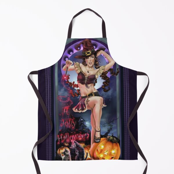 Item preview, Hot witch Girl pumpkin a Jolly Halloween designed and sold by DOUGLASLUKE.