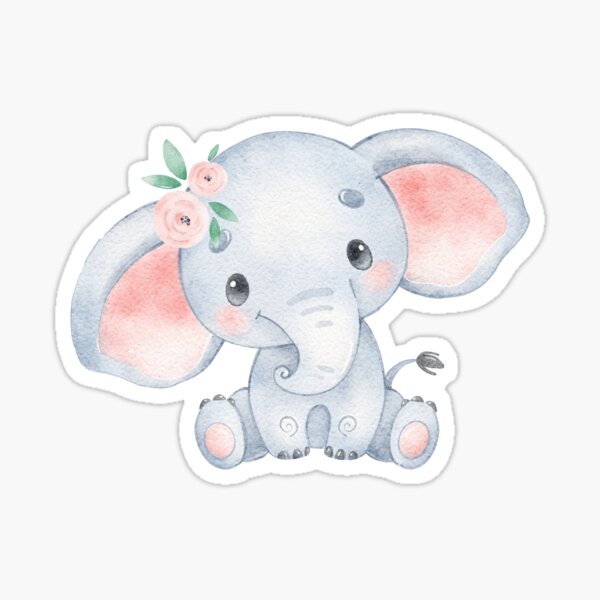 cute little baby elephant - kids cartoon design