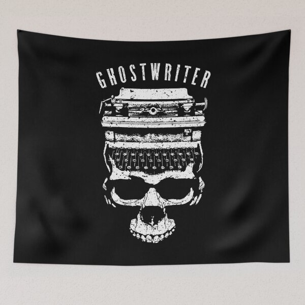 Item preview, Ghostwriter Halloween Writer Author Ghost Typewriter Skull designed and sold by GrandeDuc.