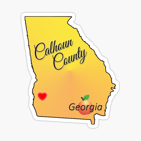 Calhoun County Georgia Heart Sticker
