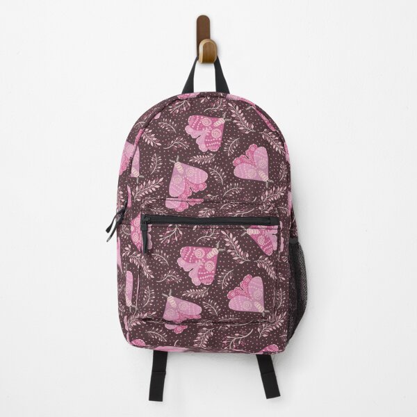Item preview, Folk Art Moth in Hot Pink designed and sold by MarcyBrennanArt.