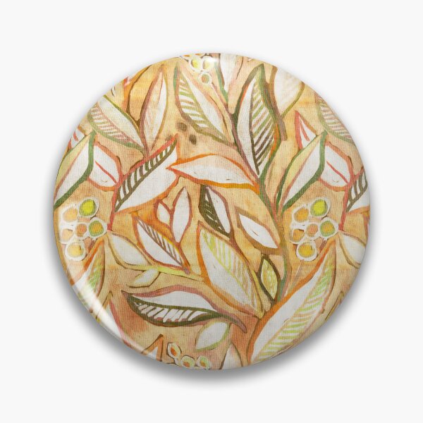 Item preview, Textured Painted Leaves in Warm Golden Tones and Olive Green designed and sold by micklyn.