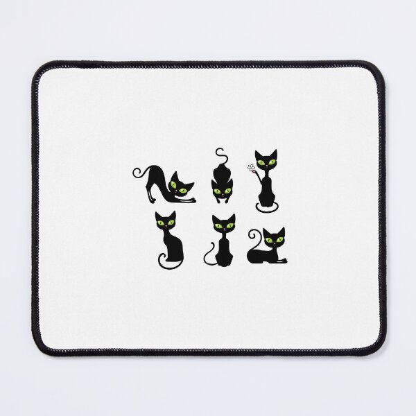 Item preview, Black cats with big green eyes designed and sold by anemiche.