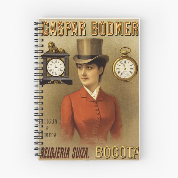 Item preview, GASPAR BODMER Relojeria Suiza Bogota SWISS WATCHES 1893 Vintage Lithograph Poster designed and sold by retroposters.
