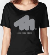 SquidForce Black/White V-Neck Tee Women's Relaxed Fit T-Shirt