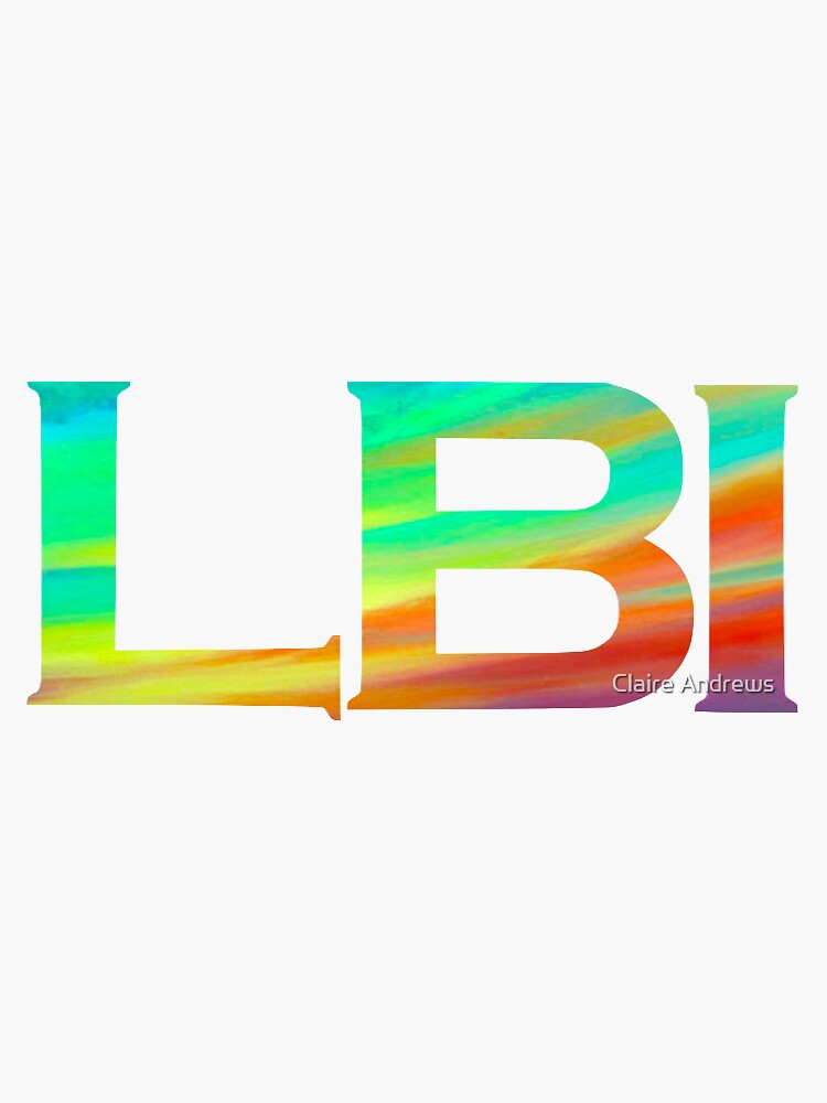 "Long Beach Island LBI Painting Letters" Sticker for Sale by