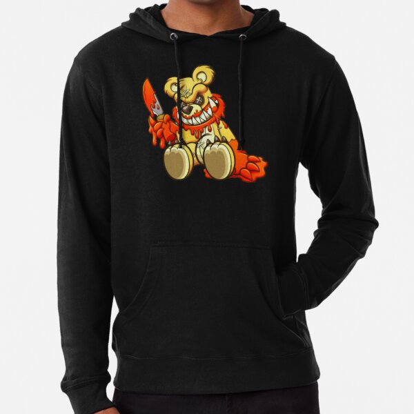Cute but Creepy: Stitched Teddy Bear for Halloween Lovers Pullover Hoodie