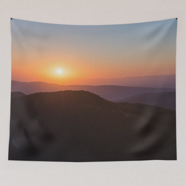 Item preview, Peaceful sunset with hills silhouettes landscape designed and sold by StohlerPhotos.