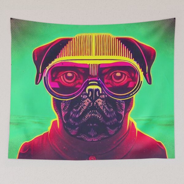 Item preview, Hipster pug designed and sold by Grewtrel.