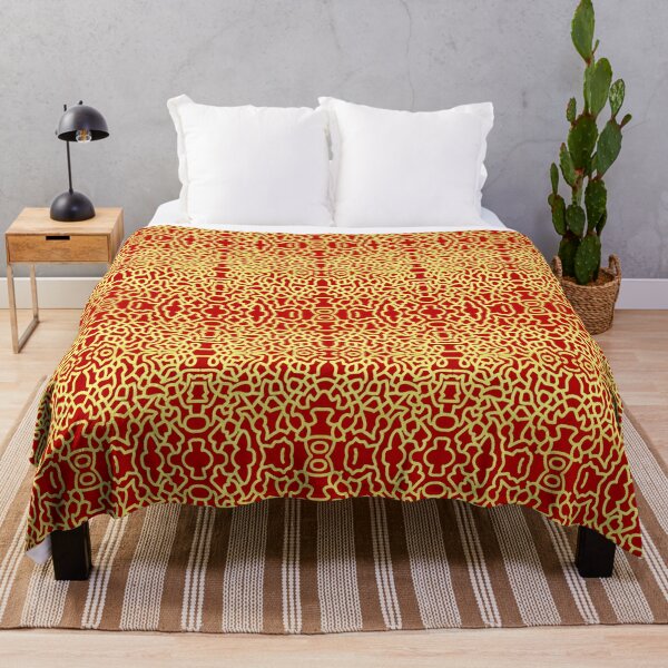 Item preview, Iguana Lines Gold Lines on Medium Red Repeat 5748 designed and sold by Art in My Loft.