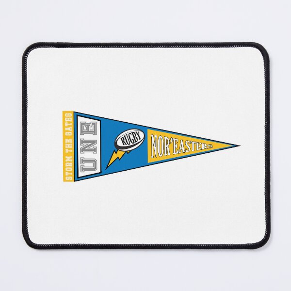 Item preview, UNE Rugby Pennant (Yellow & Blue) designed and sold by baileyboo2000.