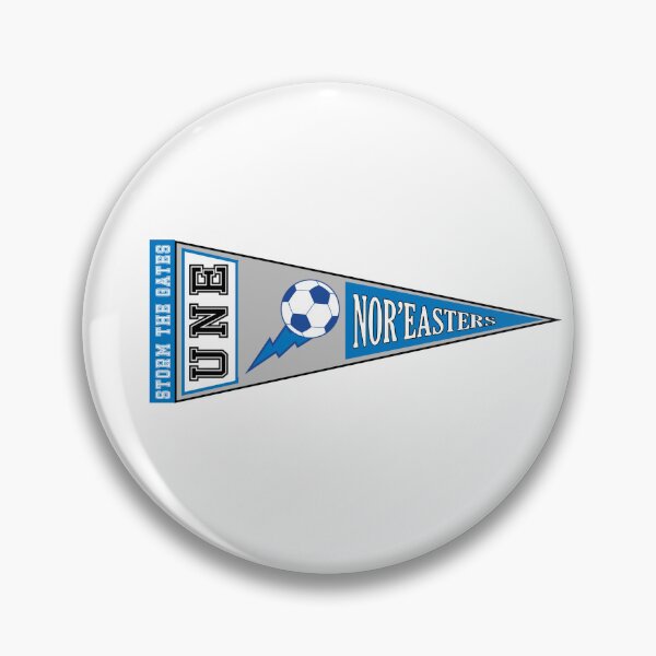 Item preview, UNE Soccer Pennant (Grey & Blue) designed and sold by baileyboo2000.