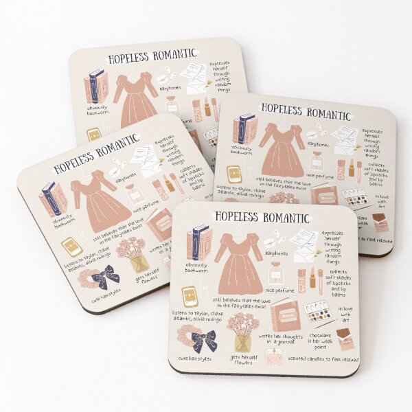 Item preview, Hopeless romantic - Light background designed and sold by Athenasgirl.