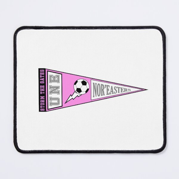 Item preview, UNE Soccer Pennant (Grey & Pink) designed and sold by baileyboo2000.