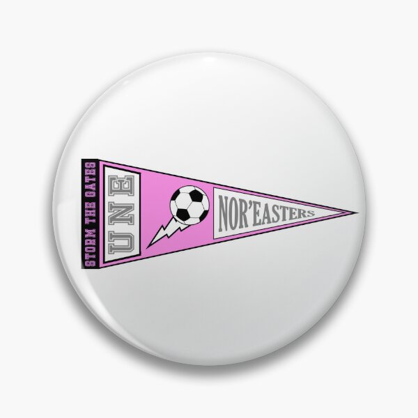 Item preview, UNE Soccer Pennant (Grey & Pink) designed and sold by baileyboo2000.