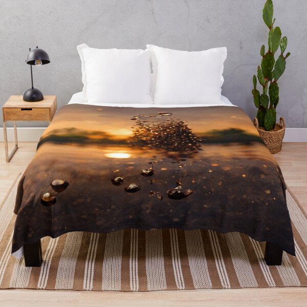 Item preview, Sunset Lake Raindrops In Golden Houer Cloudscape designed and sold by Unwind-Art-Work.