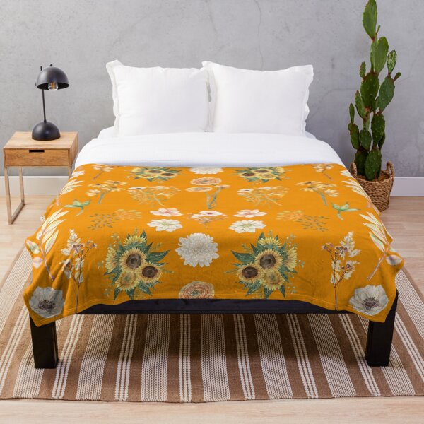 Item preview, Petra's Autumn Charm Wildflowers - Orange background designed and sold by PetraKDesigns.