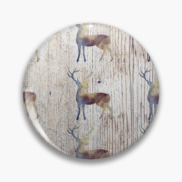 Item preview, Watercolour deer pattern rustic fence background  designed and sold by Inktown.