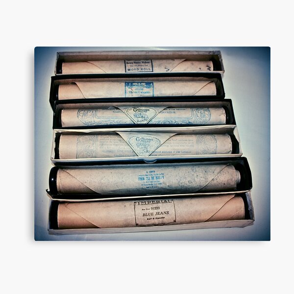 Antique Piano Rolls Canvas Print