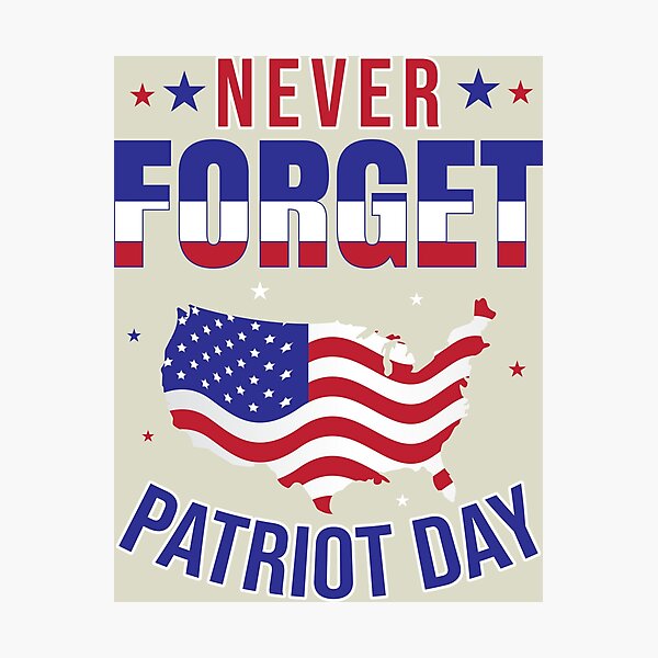 Item preview, A design featuring the American flag and the words Never Forget Patriot Day designed and sold by velisani.