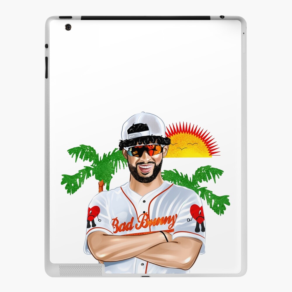 Bad Bunny in Sad Heart Baseball Jersey Poster for Sale by OmoYolo