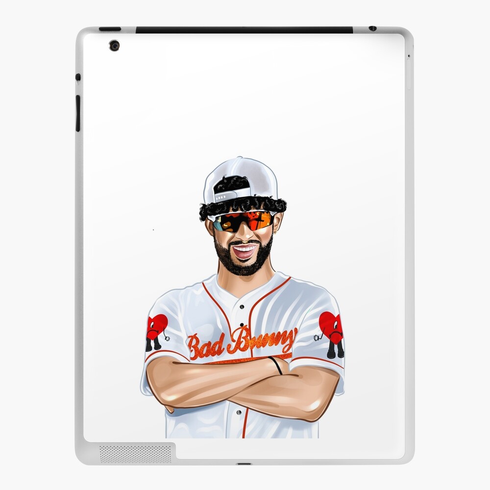 Bad Bunny in Sad Heart Baseball Jersey Sticker for Sale by OmoYolo